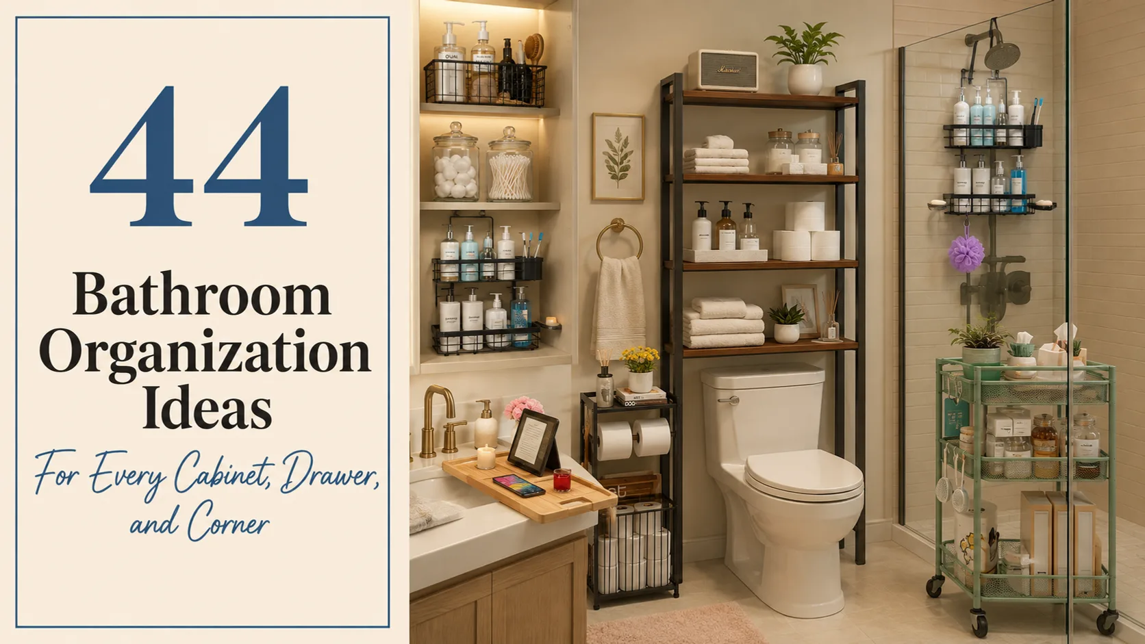 44 Bathroom Organization Ideas for Every Cabinet, Drawer, and Corner