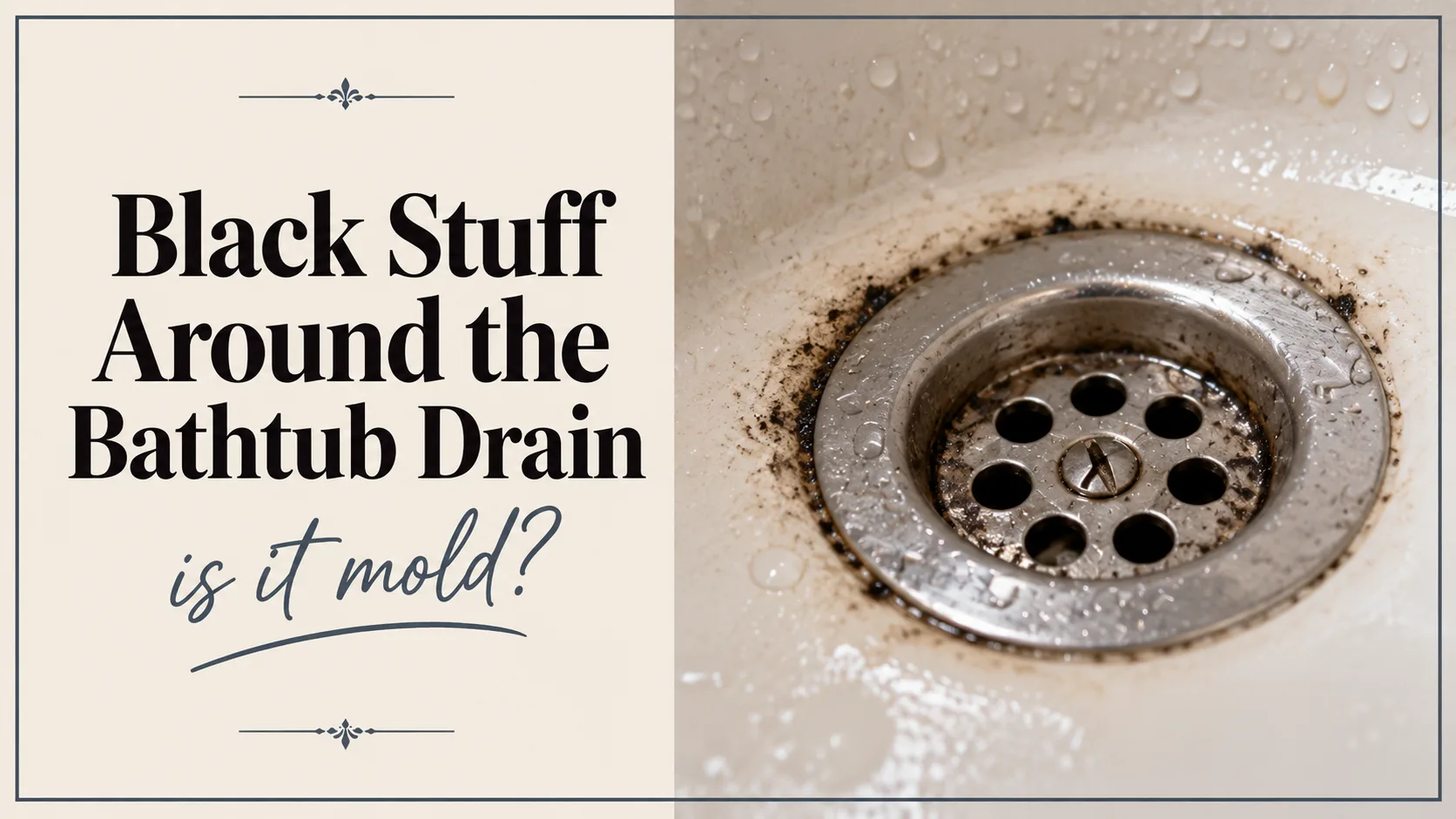 Black Stuff Around the Bathtub Drain, Is It Mold?