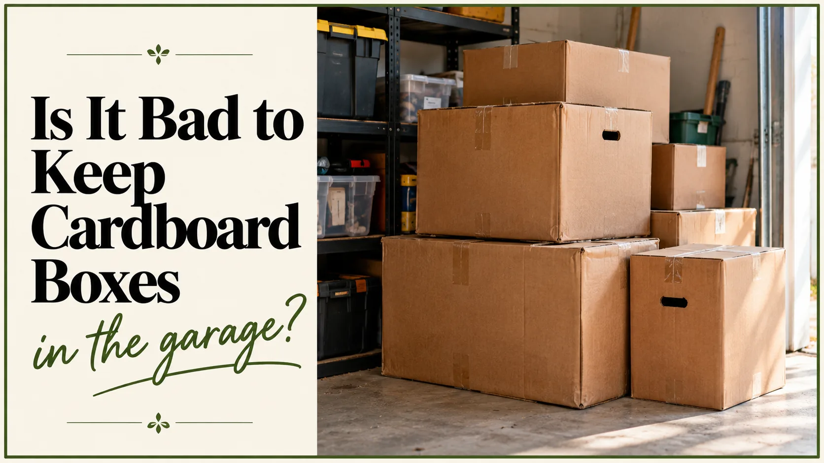 Is It Bad to Keep Cardboard Boxes in the Garage?