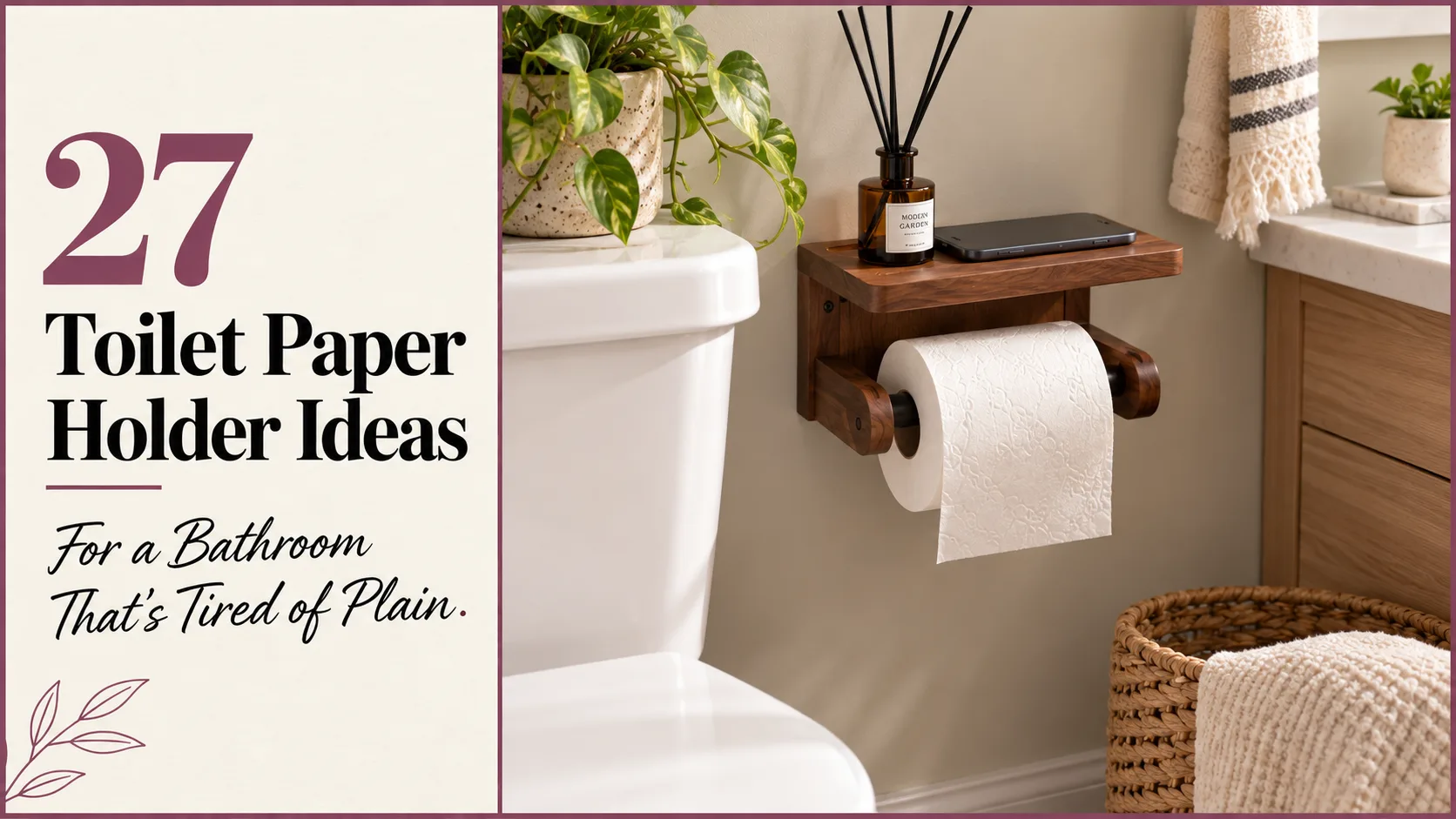27 Toilet Paper Holder Ideas for a Bathroom That's Tired of Plain