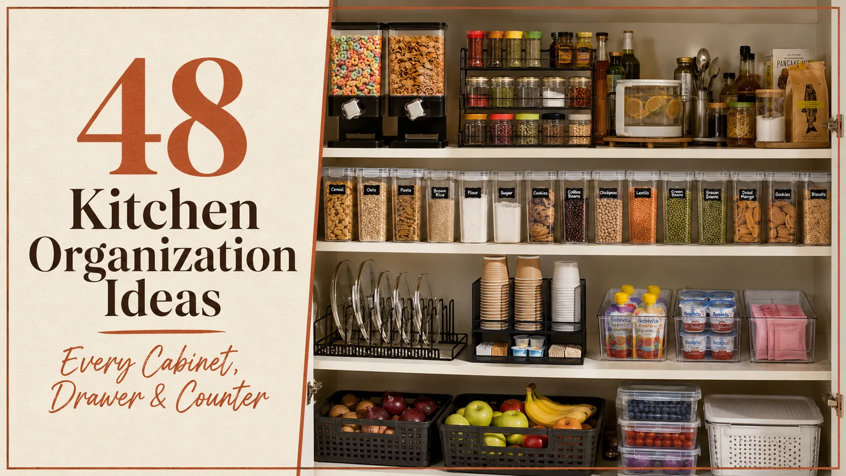 48 Kitchen Organization Ideas for Every Cabinet, Drawer, and Counter