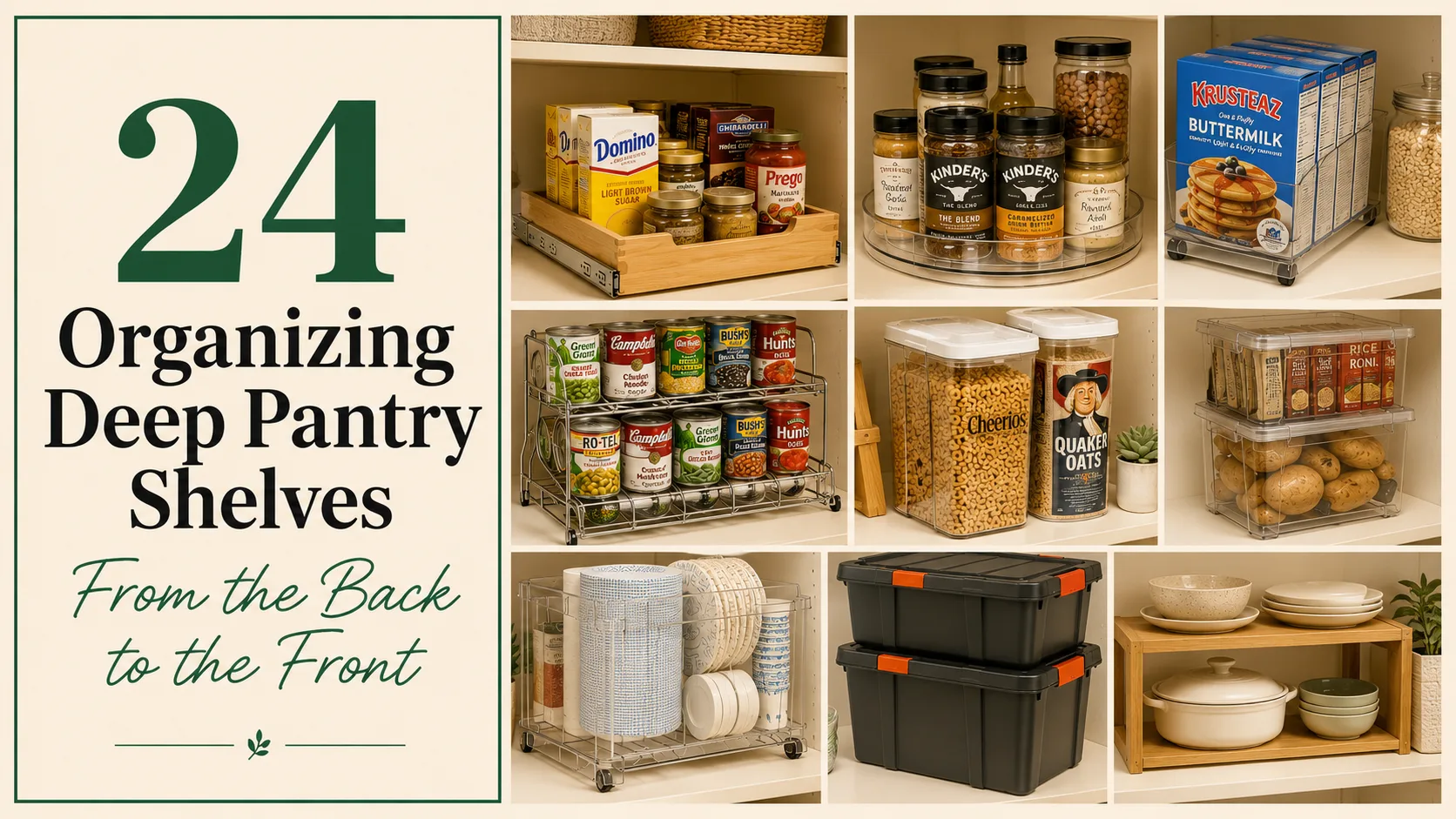 24 Ways to Organize a Deep Pantry Shelf From the Back to the Front