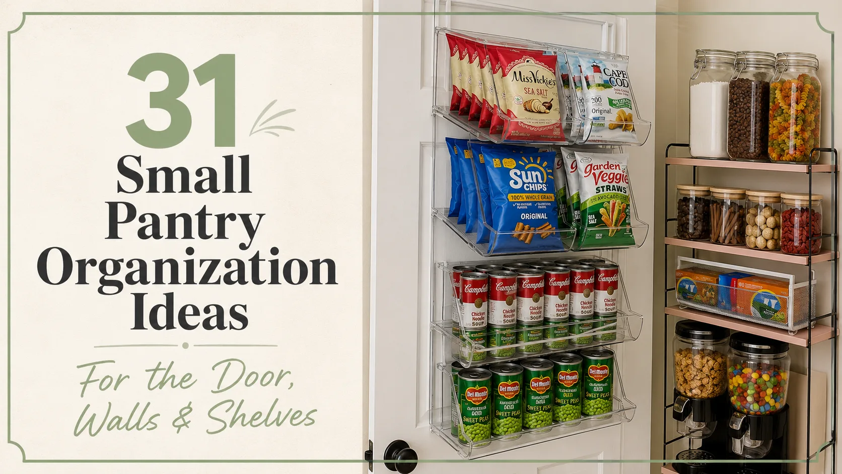 31 Small Pantry Organization Ideas for the Door, Walls, and Shelves