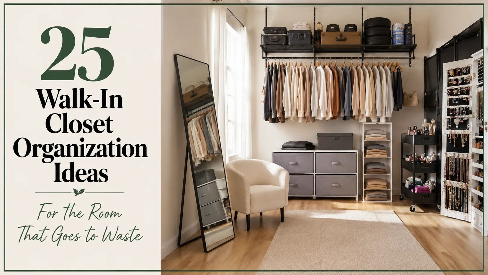 25 Small Walk-In Closet Organization Ideas for the Room That Goes to Waste