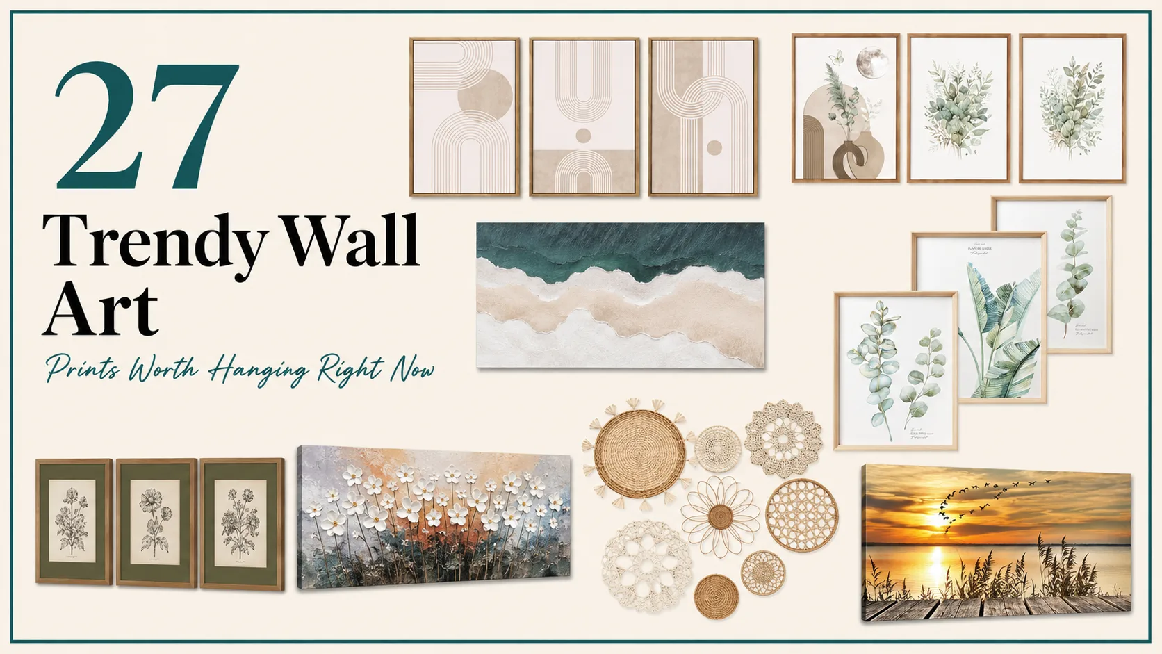 27 Trendy Wall Art Finds Worth Hanging Right Now