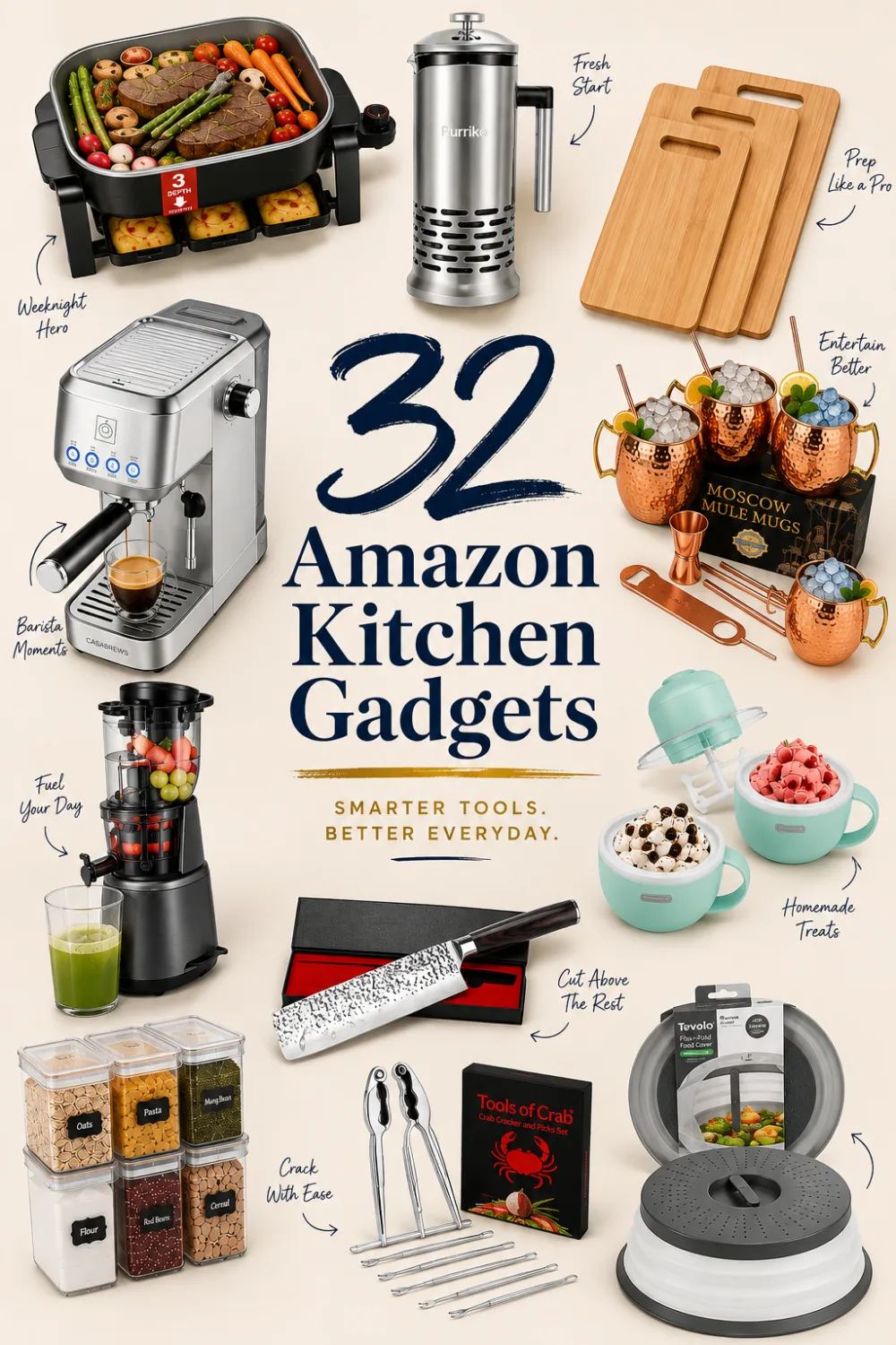 32 Amazon Kitchen Gadgets Worth Their Five-Star Reviews, pin this list
