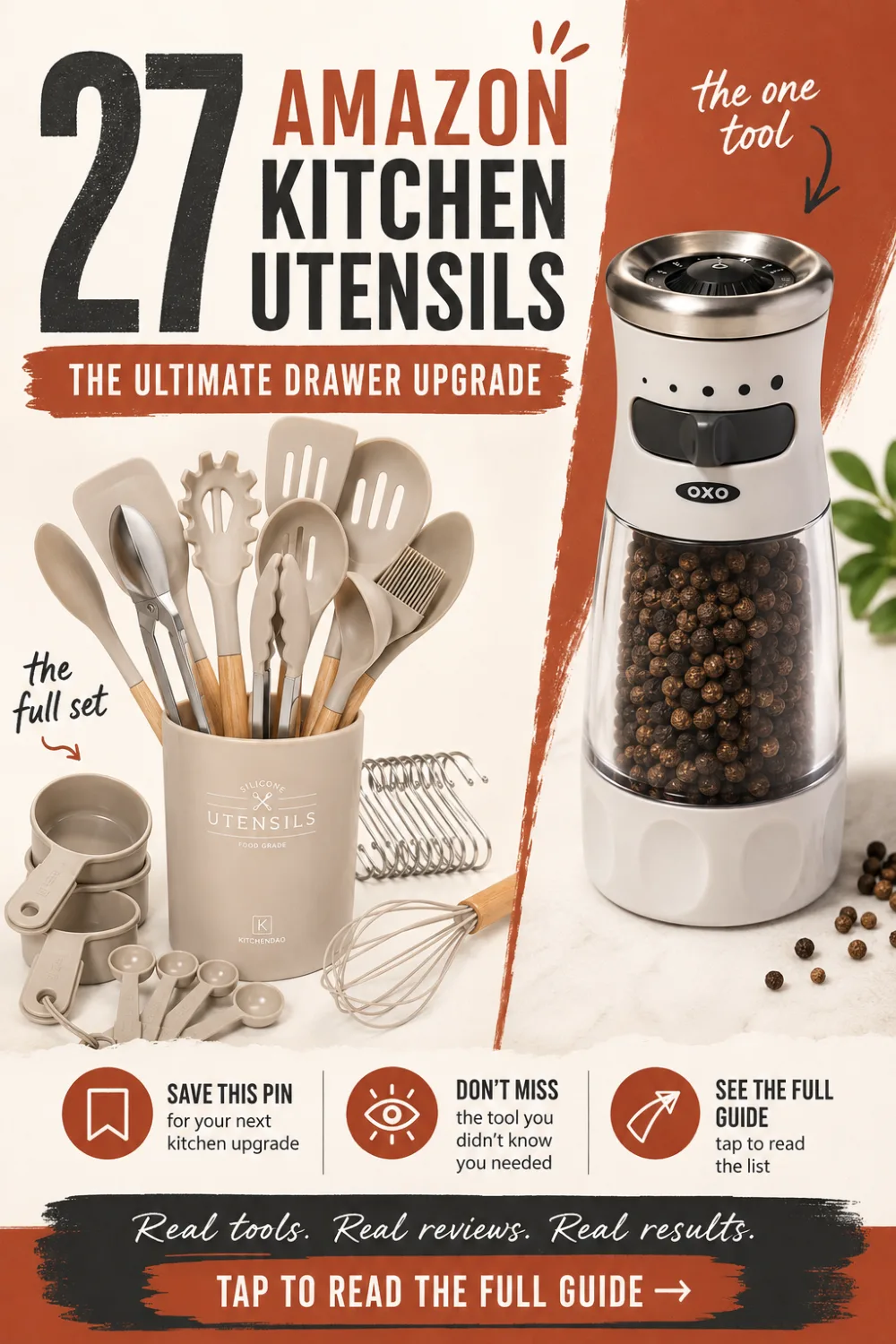 27 Amazon Kitchen Utensils, From Full Sets to Single Buys, pin this list
