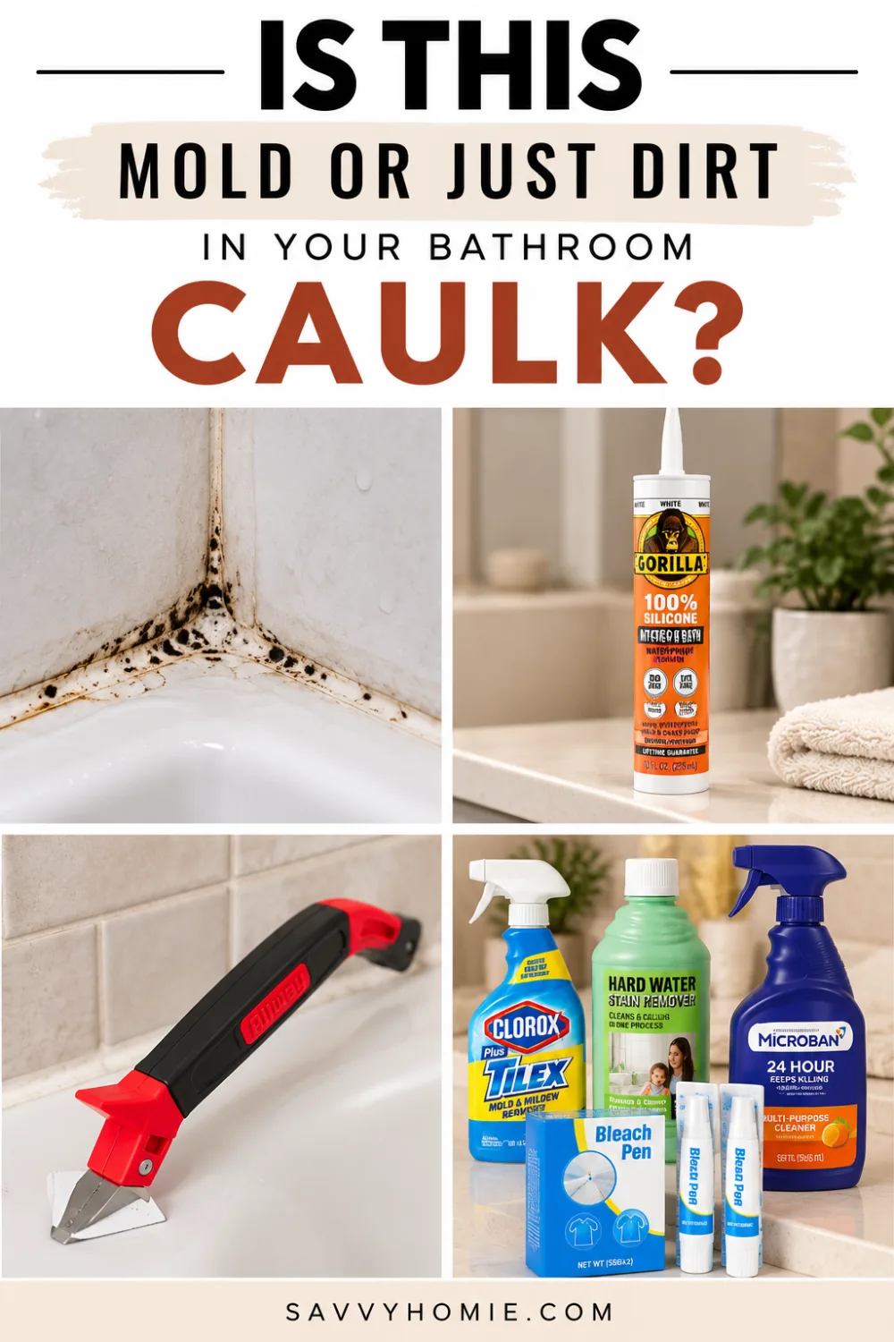 Is This Mold or Just Dirt in Your Bathroom Caulk?, pin this list