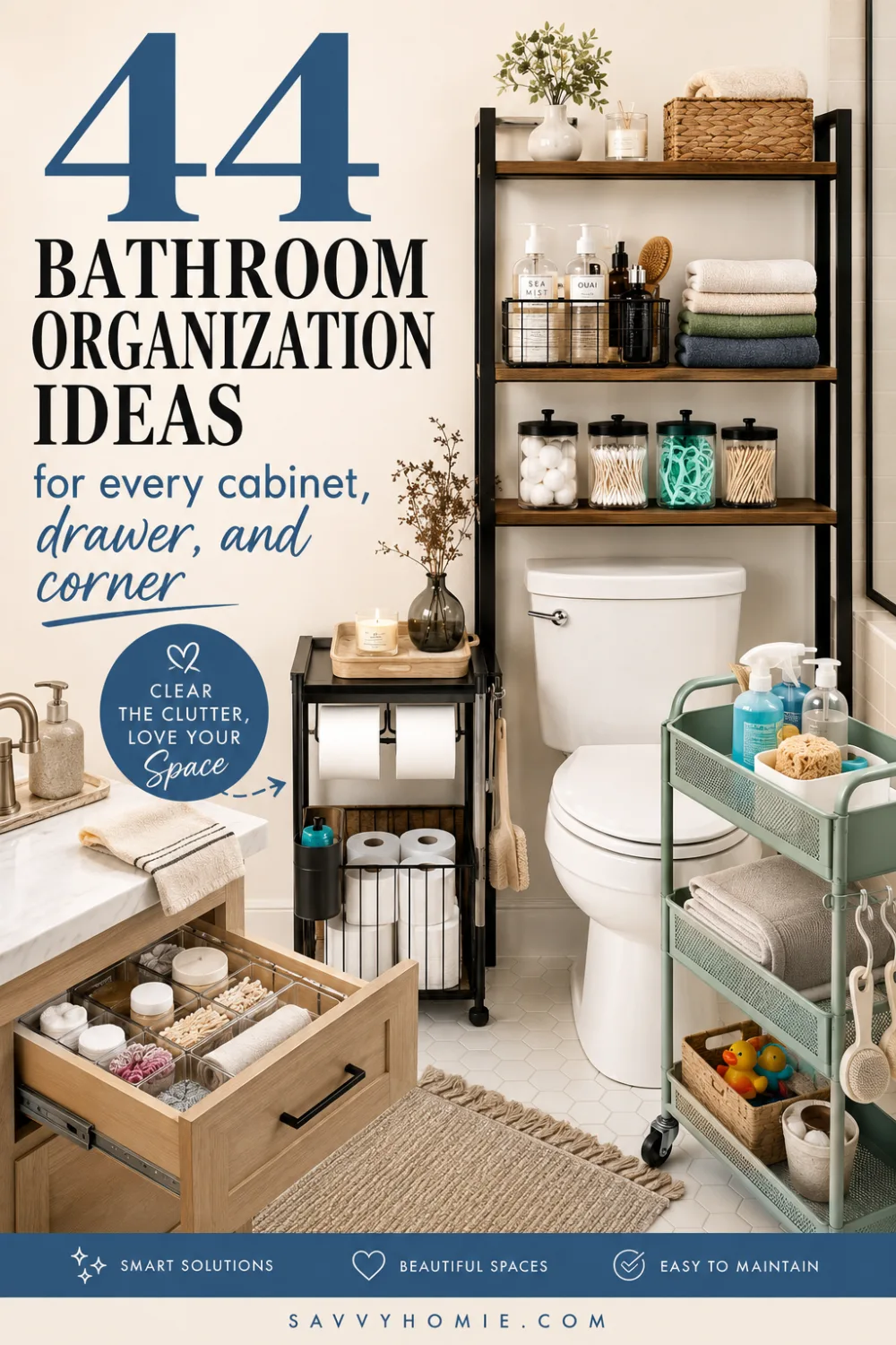 44 Bathroom Organization Ideas for Every Cabinet, Drawer, and Corner, pin this list