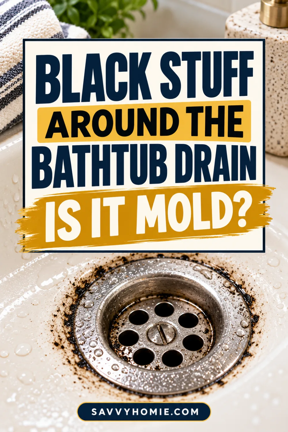 Black Stuff Around the Bathtub Drain, Is It Mold?, pin this list