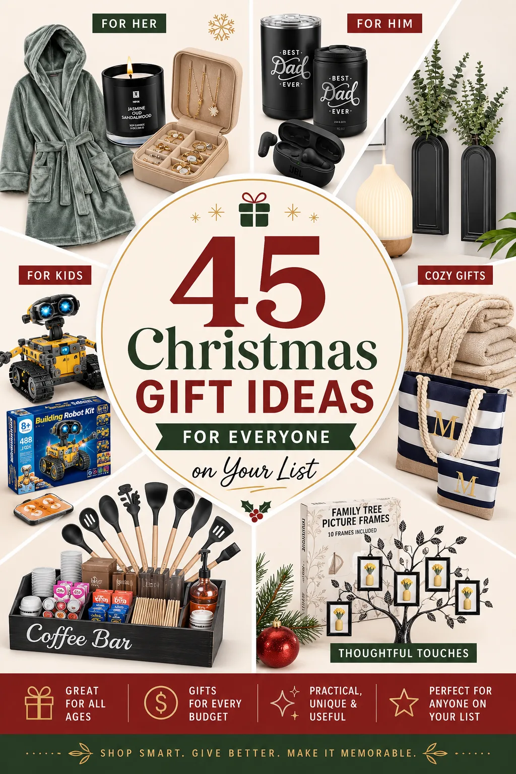 45 Christmas Gift Ideas for Everyone on Your List, pin this list