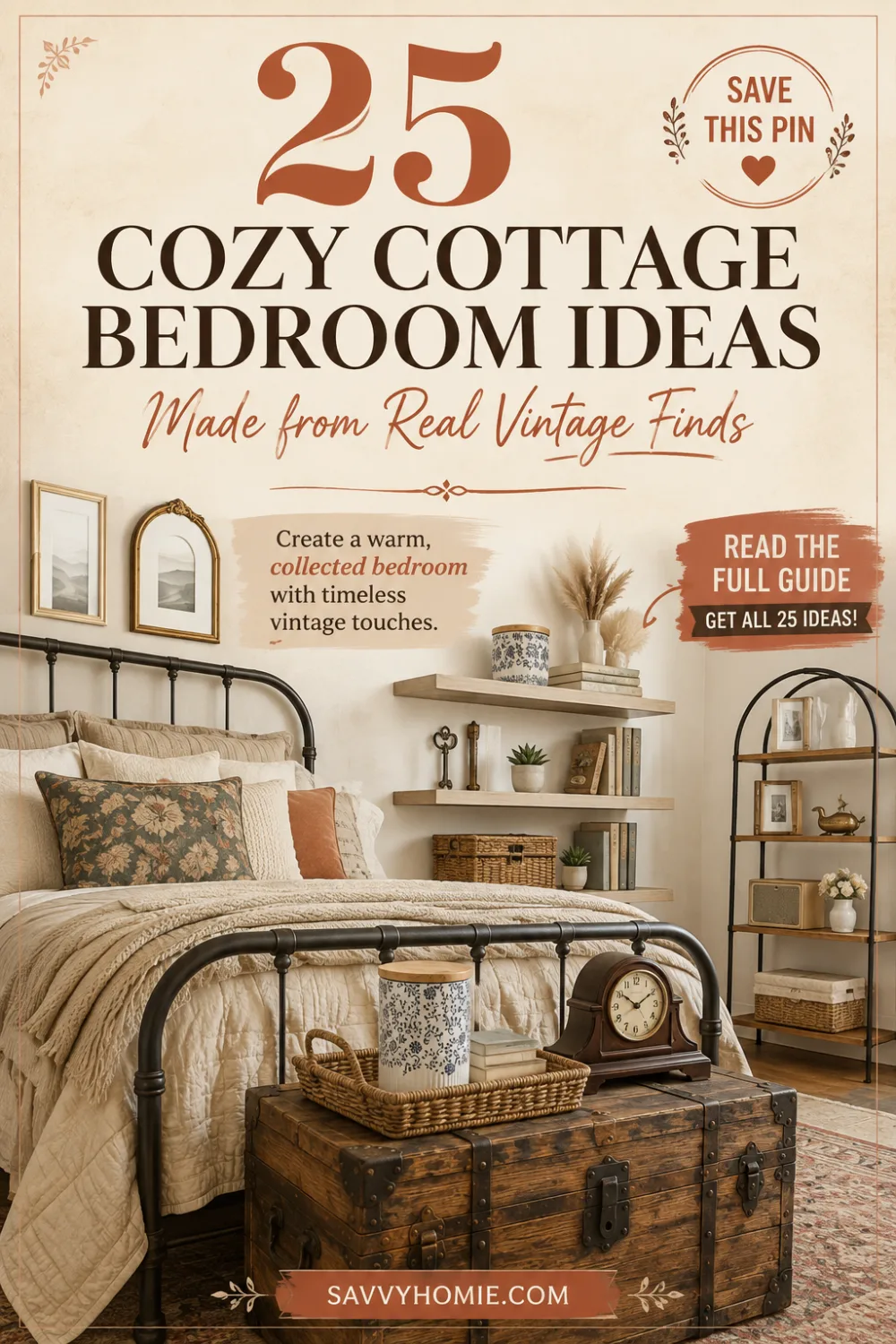 25 Cozy Cottage Bedroom Ideas Made from Real Vintage Finds, pin this list