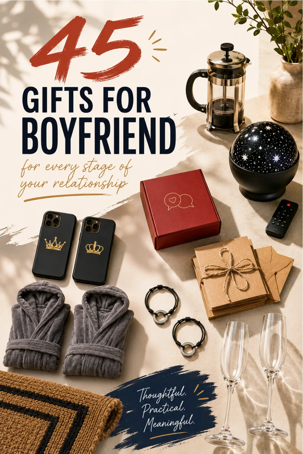 45 Gifts for Boyfriend for Every Stage of Your Relationship, pin this list