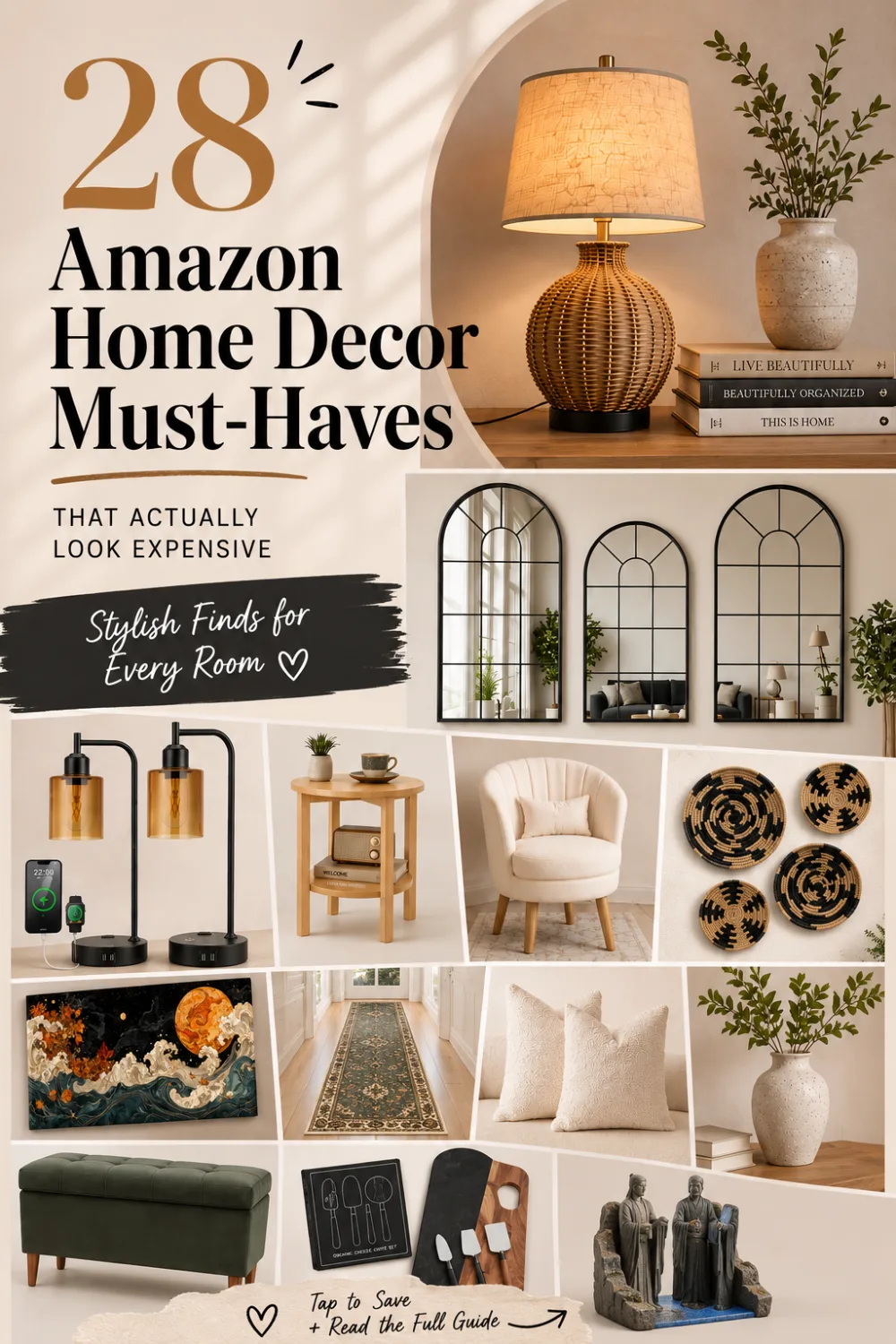 28 Amazon Home Decor Must Haves for a Room That Finally Looks Finished, pin this list