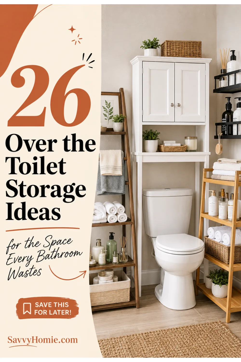 26 Over the Toilet Storage Ideas for the Space Every Bathroom Wastes, pin this list