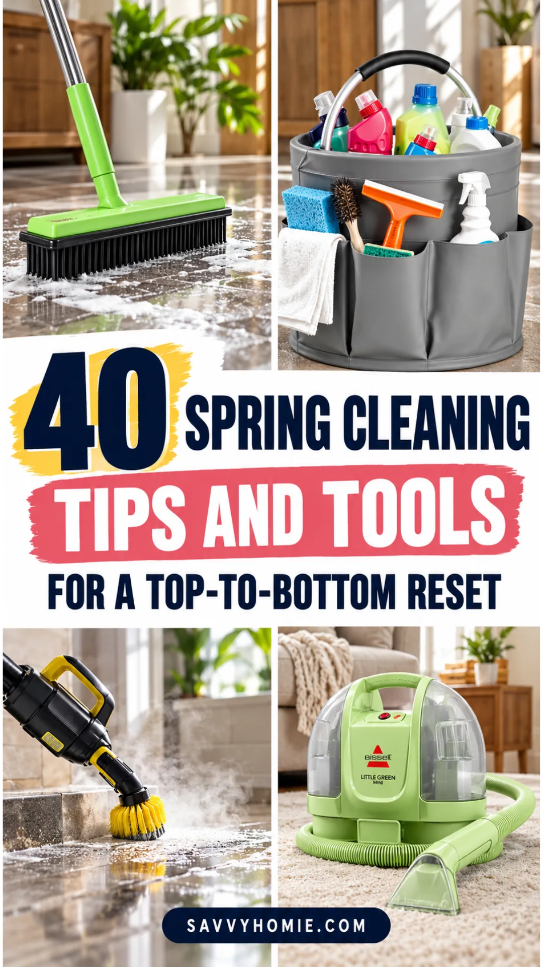 40 Spring Cleaning Tips and Tools for a Top-to-Bottom Reset, pin this list