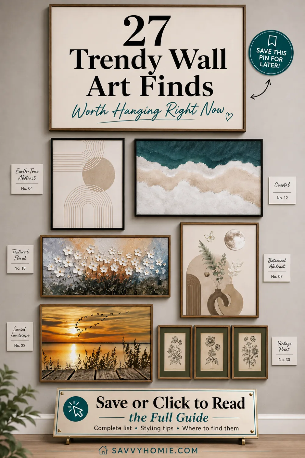 27 Trendy Wall Art Finds Worth Hanging Right Now, pin this list