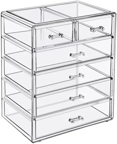 Clear Acrylic Makeup Organizer, 5 Drawers