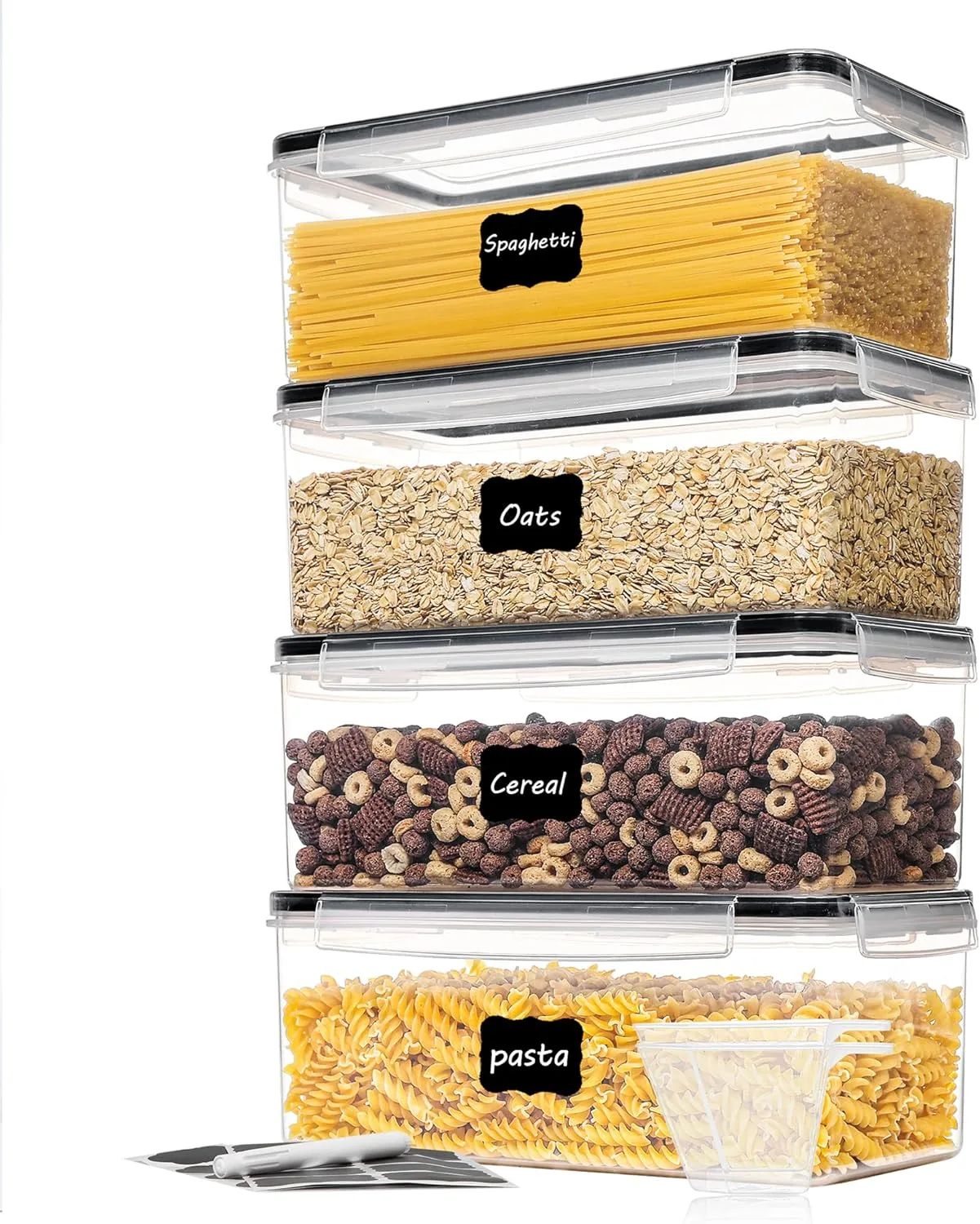 Free Up Half a Shelf by Swapping Bags for Stackable Canisters