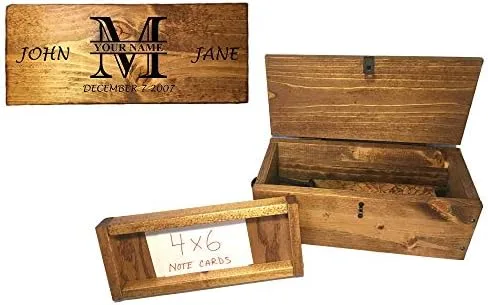 Anniversary Date Wine Box with Lock