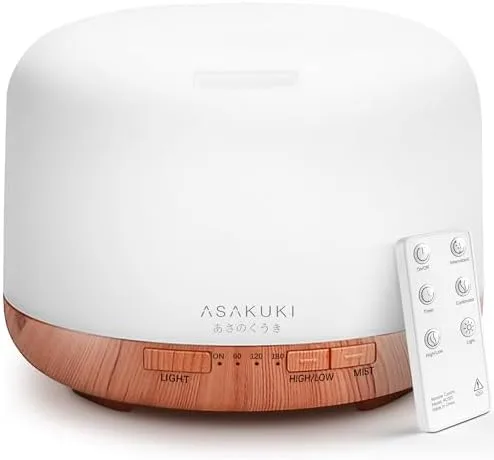 ASAKUKI Essential Oil Diffuser with Remote