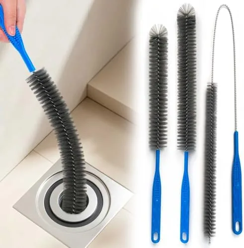 Drain cleaning brush