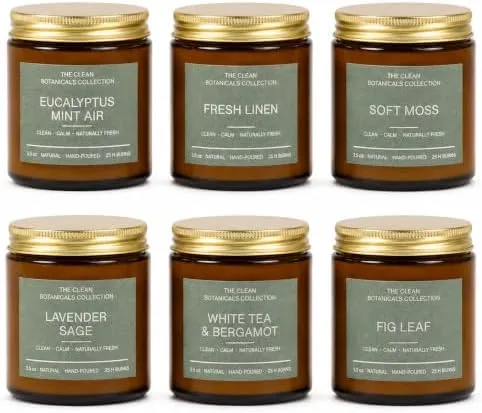 Botanical Collection Candle Set, 6 Scents