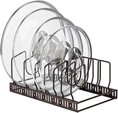 Store Lids Standing Up Instead of Letting Them Slide Into a Pile