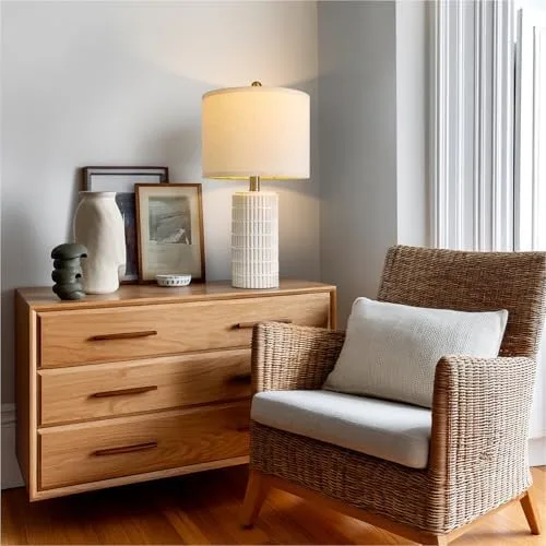 Ribbed Ceramic Table Lamp