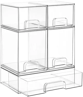 Clear Fridge Storage Bin Set