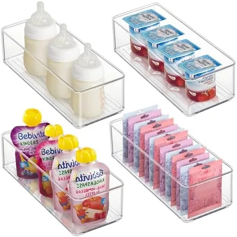 Stack Food in Bins Instead of Letting It Slide Every Time the Door Opens