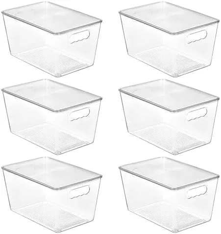 Clear Stackable Pantry Bins