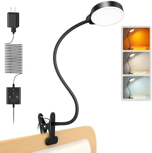 Clip On a Reading Light Instead of Making Room for a Lamp