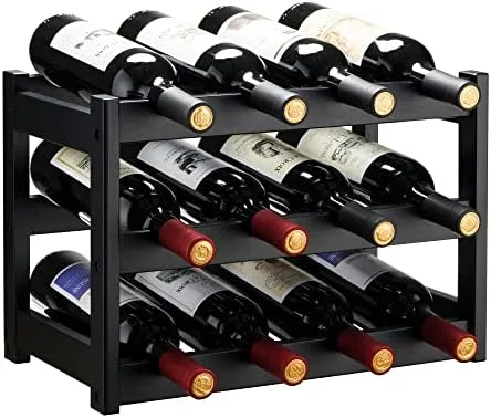 3-Tier Bamboo Countertop Wine Rack