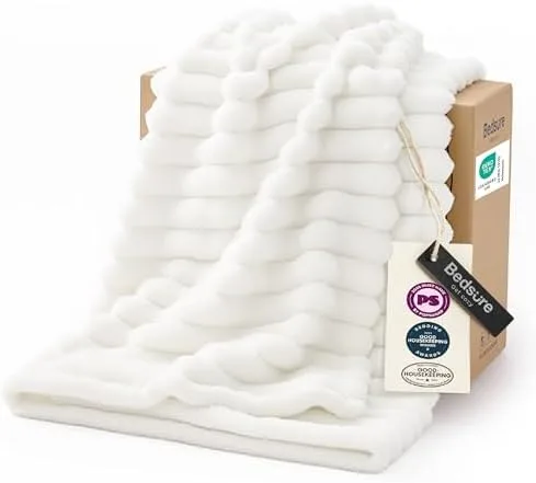 Bedsure Ribbed Throw Blanket
