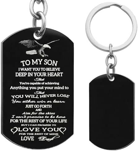 Custom Engraved Message Keychain