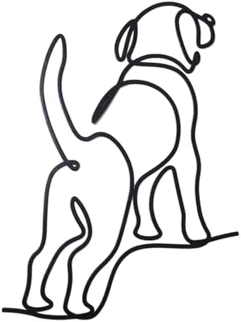 Dog Silhouette Metal Wall Art