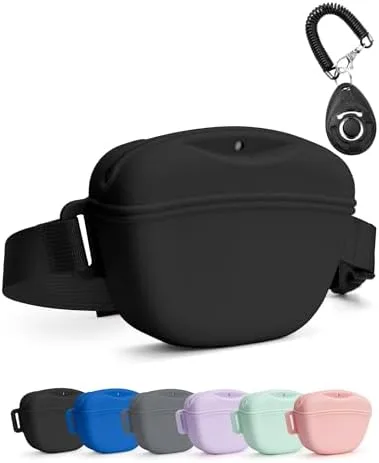 Dog Walking Treat Pouch with Clicker