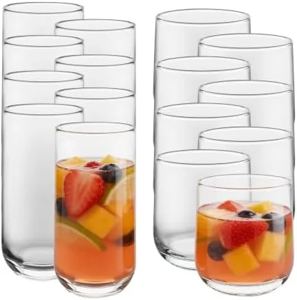 16-Piece Drinking Glasses Set