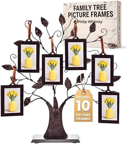 Philip Whitney Family Tree Picture Frame Display