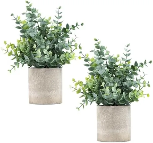 Faux Eucalyptus Desk Plant Set (2-Pack)