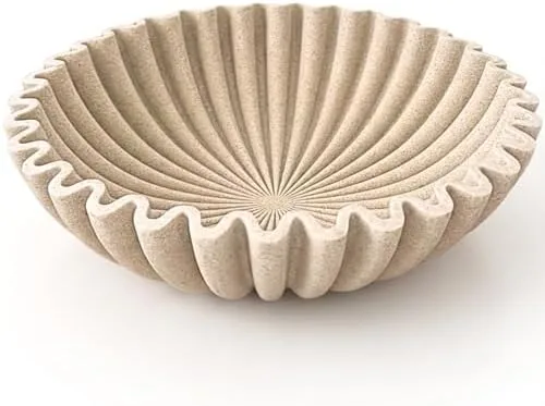 Fluted Ceramic Decorative Bowl