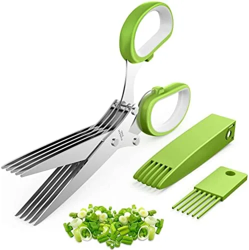 Herb Stripping Scissors with Cleaning Comb