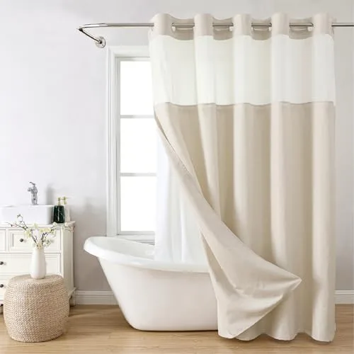 Hookless Shower Curtain with Liner