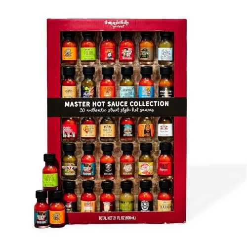 Hot Sauce Sampler Set, 30 Mini Bottles