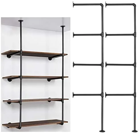 Build in Shelving with an Industrial Pipe Frame