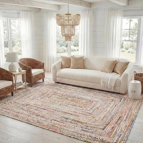 Jute and Wool Braided Area Rug