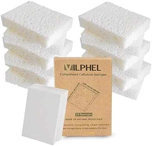 Natural cellulose sponges