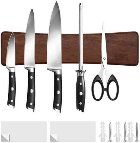 Turn a Blank Wall Into a Knife Rack Instead of a Counter-Hogging Block