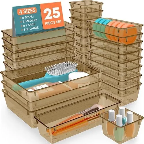 Pare a Junk Drawer Down to One Tray With Slots Instead of Loose Everything